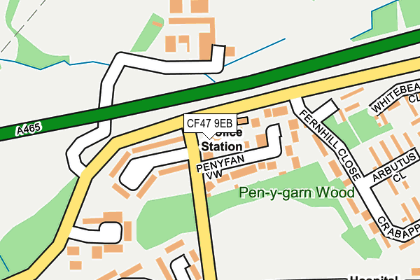 CF47 9EB map - OS OpenMap – Local (Ordnance Survey) CF47 9EB map - OS OpenMap – Local (Ordnance Survey)