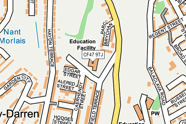 CF47 9TJ map - OS OpenMap – Local (Ordnance Survey) CF47 9TJ map - OS OpenMap – Local (Ordnance Survey)