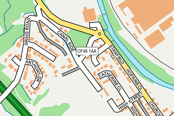 CF48 1AA map - OS OpenMap – Local (Ordnance Survey) CF48 1AA map - OS OpenMap – Local (Ordnance Survey)
