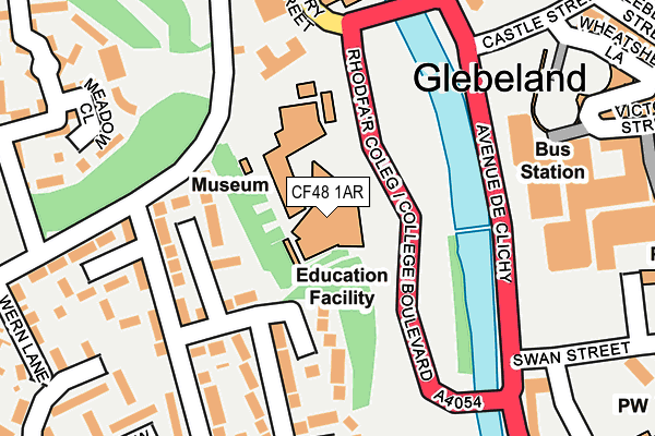 CF48 1AR map - OS OpenMap – Local (Ordnance Survey) CF48 1AR map - OS OpenMap – Local (Ordnance Survey)