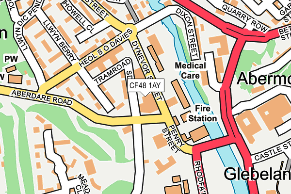 CF48 1AY map - OS OpenMap – Local (Ordnance Survey) CF48 1AY map - OS OpenMap – Local (Ordnance Survey)