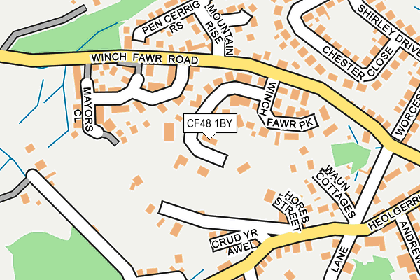 CF48 1BY map - OS OpenMap – Local (Ordnance Survey) CF48 1BY map - OS OpenMap – Local (Ordnance Survey)