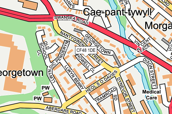 CF48 1DE map - OS OpenMap – Local (Ordnance Survey) CF48 1DE map - OS OpenMap – Local (Ordnance Survey)