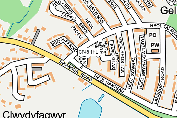 CF48 1HL map - OS OpenMap – Local (Ordnance Survey) CF48 1HL map - OS OpenMap – Local (Ordnance Survey)