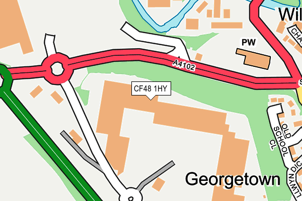 CF48 1HY map - OS OpenMap – Local (Ordnance Survey) CF48 1HY map - OS OpenMap – Local (Ordnance Survey)