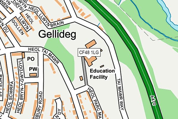 CF48 1LG map - OS OpenMap – Local (Ordnance Survey) CF48 1LG map - OS OpenMap – Local (Ordnance Survey)