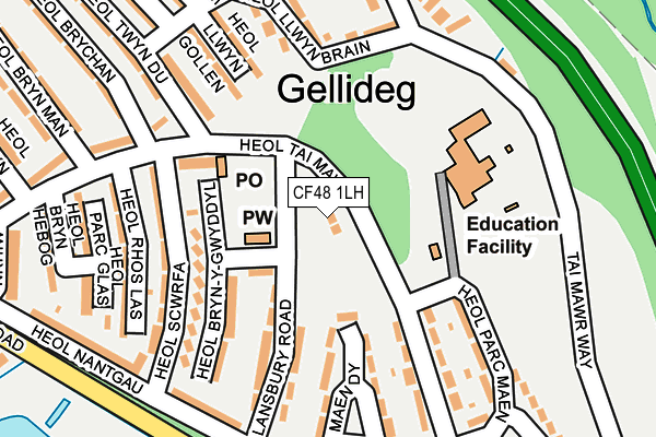 CF48 1LH map - OS OpenMap – Local (Ordnance Survey) CF48 1LH map - OS OpenMap – Local (Ordnance Survey)