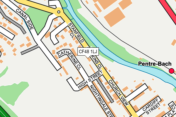 CF48 1LJ map - OS OpenMap – Local (Ordnance Survey) CF48 1LJ map - OS OpenMap – Local (Ordnance Survey)