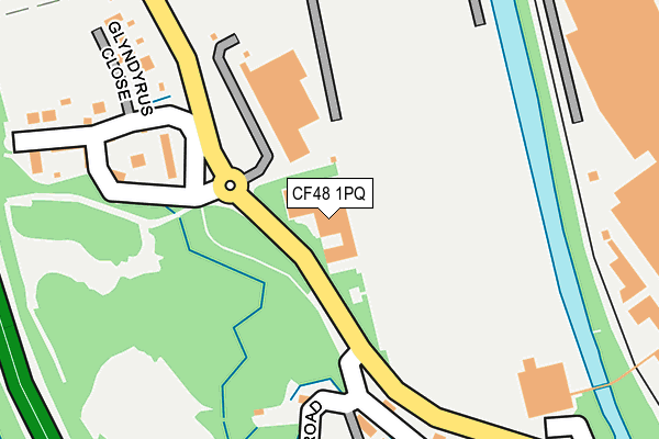 CF48 1PQ map - OS OpenMap – Local (Ordnance Survey) CF48 1PQ map - OS OpenMap – Local (Ordnance Survey)