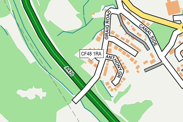 CF48 1RA map - OS OpenMap – Local (Ordnance Survey) CF48 1RA map - OS OpenMap – Local (Ordnance Survey)