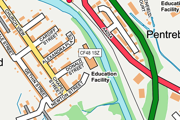 CF48 1SZ map - OS OpenMap – Local (Ordnance Survey) CF48 1SZ map - OS OpenMap – Local (Ordnance Survey)