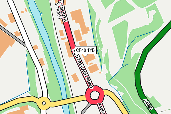CF48 1YB map - OS OpenMap – Local (Ordnance Survey) CF48 1YB map - OS OpenMap – Local (Ordnance Survey)