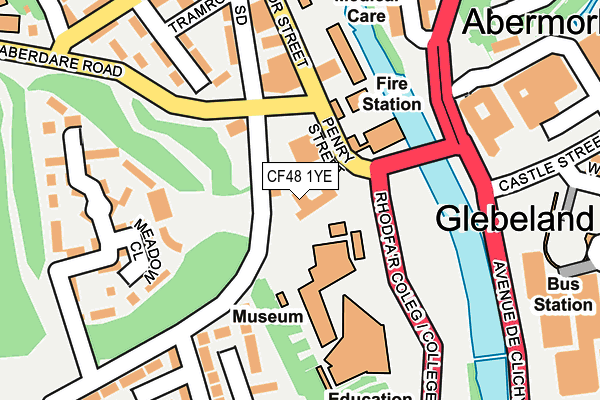 CF48 1YE map - OS OpenMap – Local (Ordnance Survey) CF48 1YE map - OS OpenMap – Local (Ordnance Survey)
