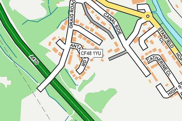 CF48 1YU map - OS OpenMap – Local (Ordnance Survey) CF48 1YU map - OS OpenMap – Local (Ordnance Survey)