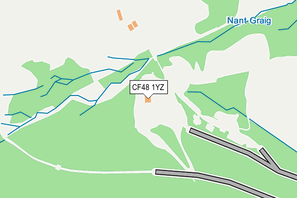 CF48 1YZ map - OS OpenMap – Local (Ordnance Survey) CF48 1YZ map - OS OpenMap – Local (Ordnance Survey)