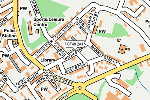 CF48 2AJ map - OS OpenMap – Local (Ordnance Survey) CF48 2AJ map - OS OpenMap – Local (Ordnance Survey)