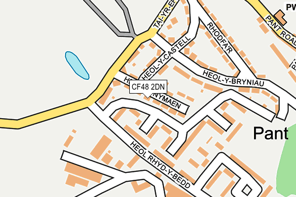 CF48 2DN map - OS OpenMap – Local (Ordnance Survey) CF48 2DN map - OS OpenMap – Local (Ordnance Survey)