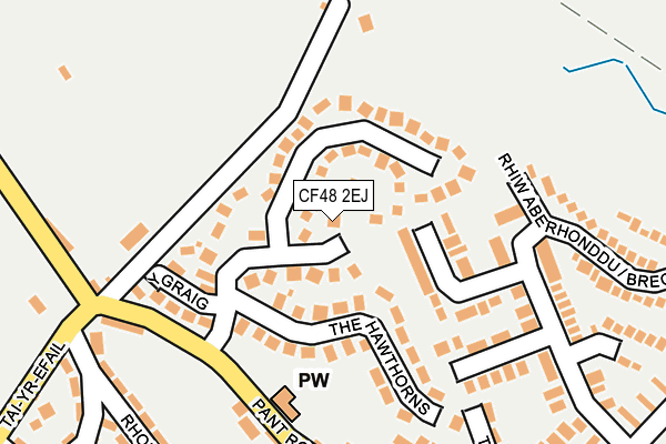 CF48 2EJ map - OS OpenMap – Local (Ordnance Survey) CF48 2EJ map - OS OpenMap – Local (Ordnance Survey)