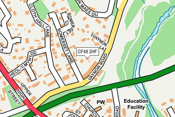CF48 2HF map - OS OpenMap – Local (Ordnance Survey) CF48 2HF map - OS OpenMap – Local (Ordnance Survey)