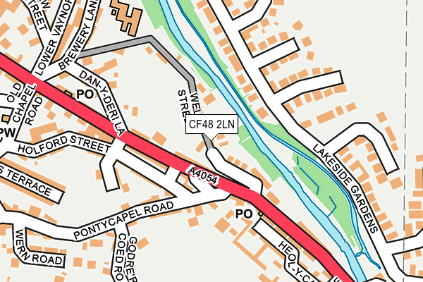 CF48 2LN map - OS OpenMap – Local (Ordnance Survey) CF48 2LN map - OS OpenMap – Local (Ordnance Survey)
