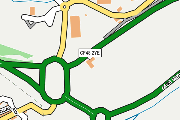CF48 2YE map - OS OpenMap – Local (Ordnance Survey) CF48 2YE map - OS OpenMap – Local (Ordnance Survey)