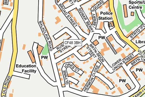 CF48 3BH map - OS OpenMap – Local (Ordnance Survey) CF48 3BH map - OS OpenMap – Local (Ordnance Survey)