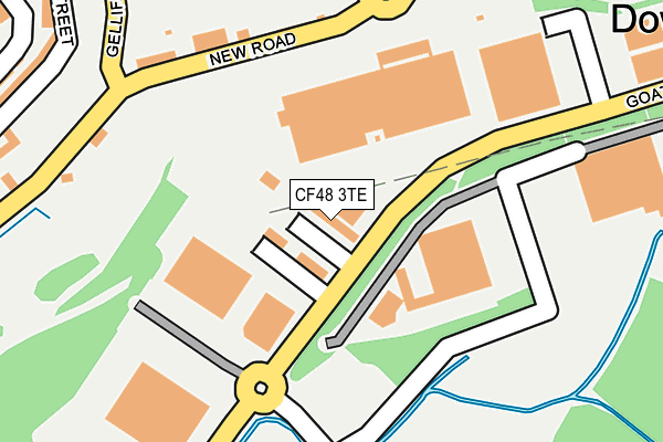CF48 3TE map - OS OpenMap – Local (Ordnance Survey) CF48 3TE map - OS OpenMap – Local (Ordnance Survey)