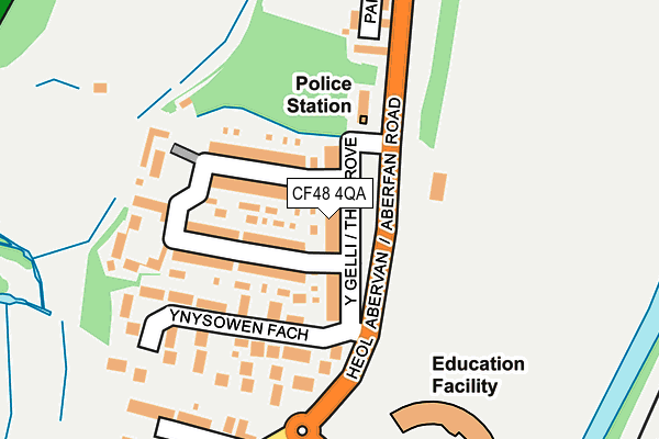 CF48 4QA map - OS OpenMap – Local (Ordnance Survey) CF48 4QA map - OS OpenMap – Local (Ordnance Survey)