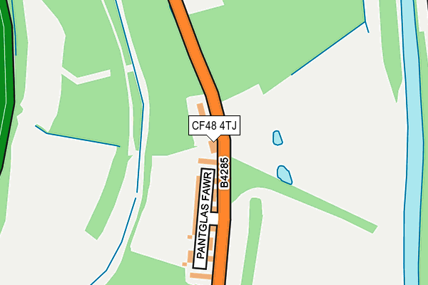 CF48 4TJ map - OS OpenMap – Local (Ordnance Survey) CF48 4TJ map - OS OpenMap – Local (Ordnance Survey)