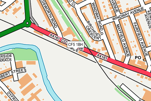 CF5 1BH map - OS OpenMap – Local (Ordnance Survey) CF5 1BH map - OS OpenMap – Local (Ordnance Survey)