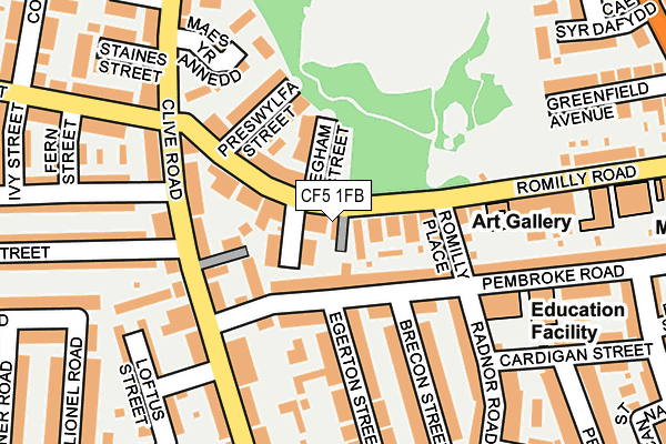 CF5 1FB map - OS OpenMap – Local (Ordnance Survey) CF5 1FB map - OS OpenMap – Local (Ordnance Survey)