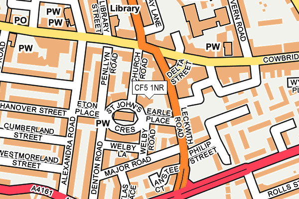 CF5 1NR map - OS OpenMap – Local (Ordnance Survey) CF5 1NR map - OS OpenMap – Local (Ordnance Survey)