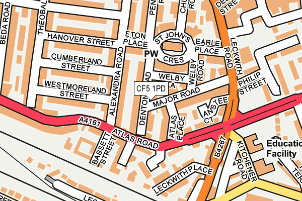 CF5 1PD map - OS OpenMap – Local (Ordnance Survey) CF5 1PD map - OS OpenMap – Local (Ordnance Survey)
