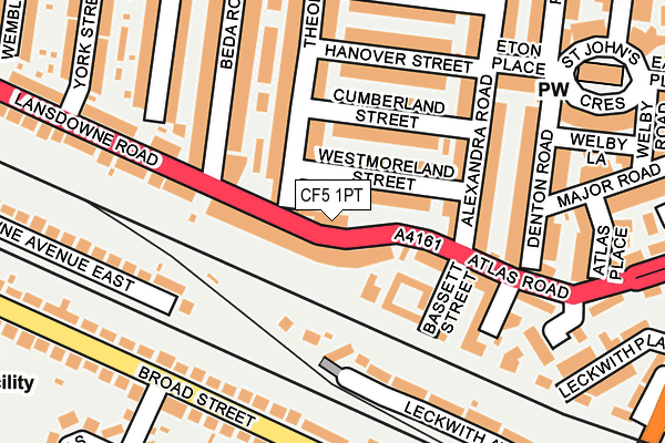 CF5 1PT map - OS OpenMap – Local (Ordnance Survey) CF5 1PT map - OS OpenMap – Local (Ordnance Survey)