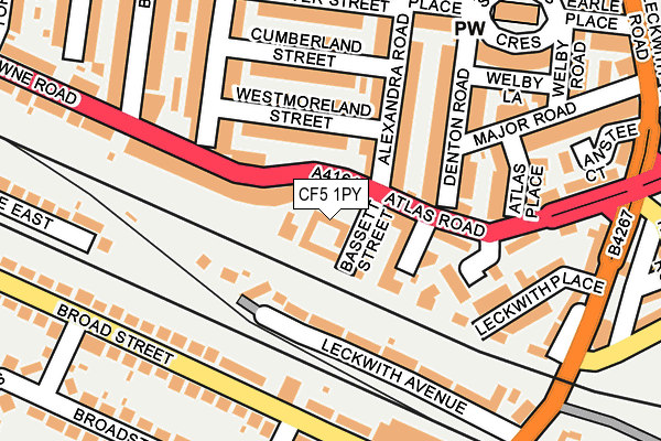 CF5 1PY map - OS OpenMap – Local (Ordnance Survey) CF5 1PY map - OS OpenMap – Local (Ordnance Survey)
