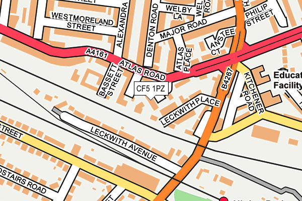 CF5 1PZ map - OS OpenMap – Local (Ordnance Survey) CF5 1PZ map - OS OpenMap – Local (Ordnance Survey)