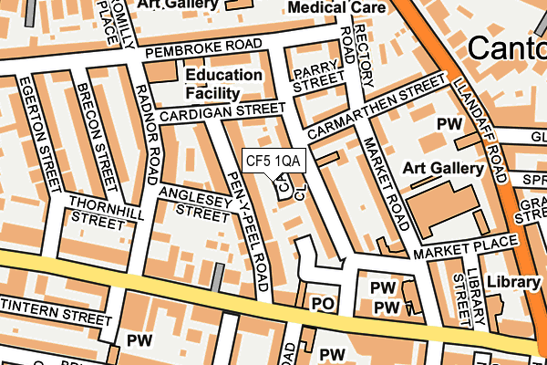 CF5 1QA map - OS OpenMap – Local (Ordnance Survey) CF5 1QA map - OS OpenMap – Local (Ordnance Survey)