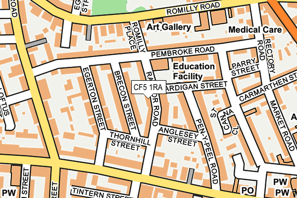 CF5 1RA map - OS OpenMap – Local (Ordnance Survey) CF5 1RA map - OS OpenMap – Local (Ordnance Survey)