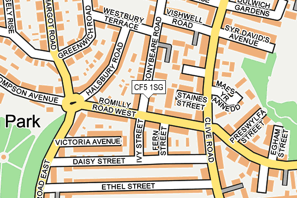 CF5 1SG map - OS OpenMap – Local (Ordnance Survey) CF5 1SG map - OS OpenMap – Local (Ordnance Survey)