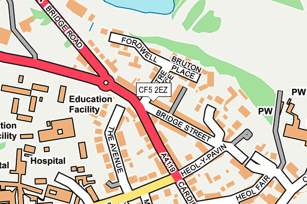 CF5 2EZ map - OS OpenMap – Local (Ordnance Survey) CF5 2EZ map - OS OpenMap – Local (Ordnance Survey)