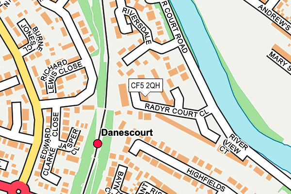 CF5 2QH map - OS OpenMap – Local (Ordnance Survey) CF5 2QH map - OS OpenMap – Local (Ordnance Survey)