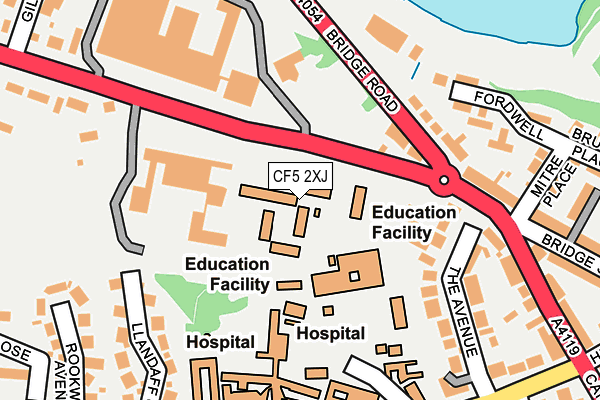 CF5 2XJ map - OS OpenMap – Local (Ordnance Survey) CF5 2XJ map - OS OpenMap – Local (Ordnance Survey)