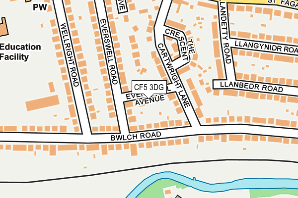 CF5 3DG map - OS OpenMap – Local (Ordnance Survey) CF5 3DG map - OS OpenMap – Local (Ordnance Survey)