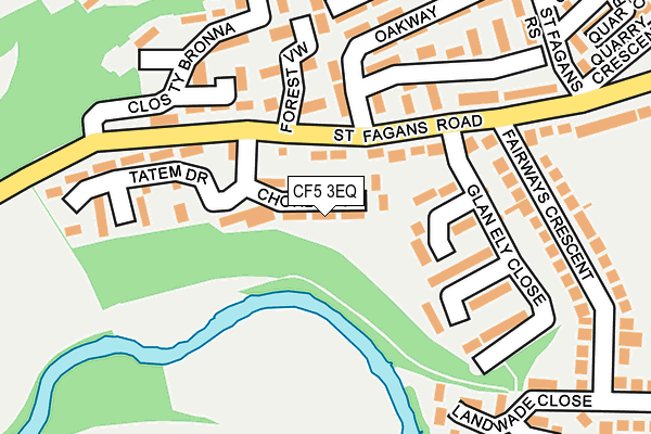 CF5 3EQ map - OS OpenMap – Local (Ordnance Survey) CF5 3EQ map - OS OpenMap – Local (Ordnance Survey)