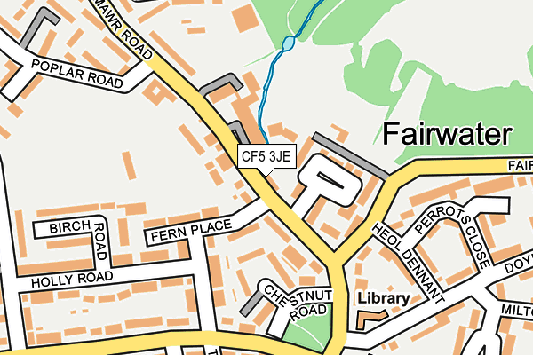 CF5 3JE map - OS OpenMap – Local (Ordnance Survey) CF5 3JE map - OS OpenMap – Local (Ordnance Survey)