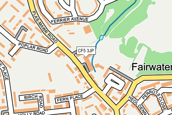 CF5 3JP map - OS OpenMap – Local (Ordnance Survey) CF5 3JP map - OS OpenMap – Local (Ordnance Survey)