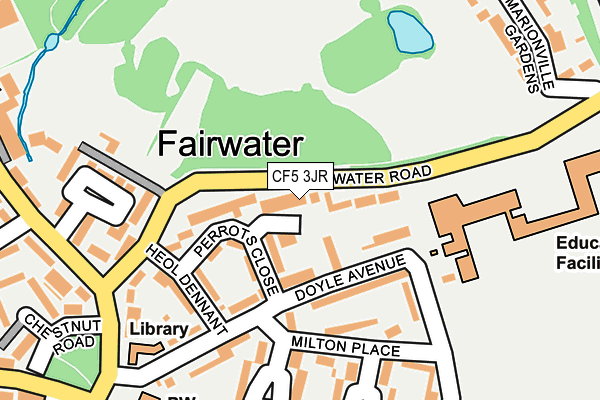 CF5 3JR map - OS OpenMap – Local (Ordnance Survey) CF5 3JR map - OS OpenMap – Local (Ordnance Survey)