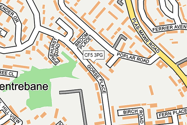CF5 3PG map - OS OpenMap – Local (Ordnance Survey) CF5 3PG map - OS OpenMap – Local (Ordnance Survey)