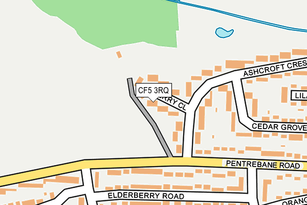 CF5 3RQ map - OS OpenMap – Local (Ordnance Survey) CF5 3RQ map - OS OpenMap – Local (Ordnance Survey)