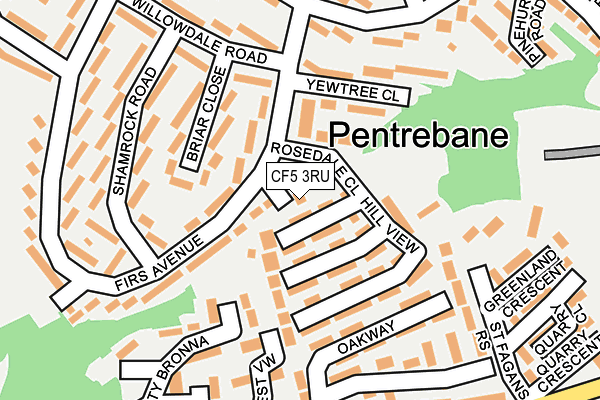 CF5 3RU map - OS OpenMap – Local (Ordnance Survey) CF5 3RU map - OS OpenMap – Local (Ordnance Survey)